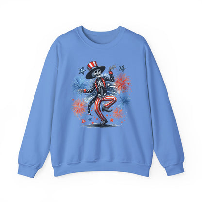 4th of July - Dancing USA Skeleton #1 Sweatshirt