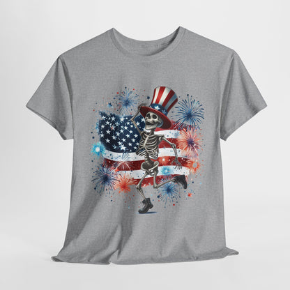4th of July - Dancing USA Skeleton #2 T-Shirt