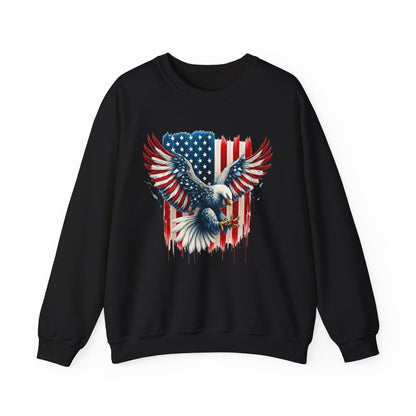 Bald Eagle with Flag #1 Sweatshirt