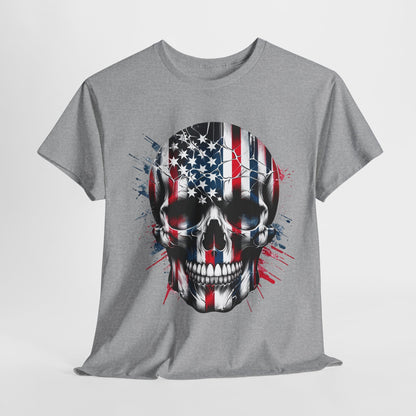 USA Flag Skull #1 T-Shirt