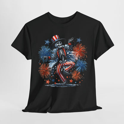 4th of July - Dancing USA Skeleton #1 T-Shirt
