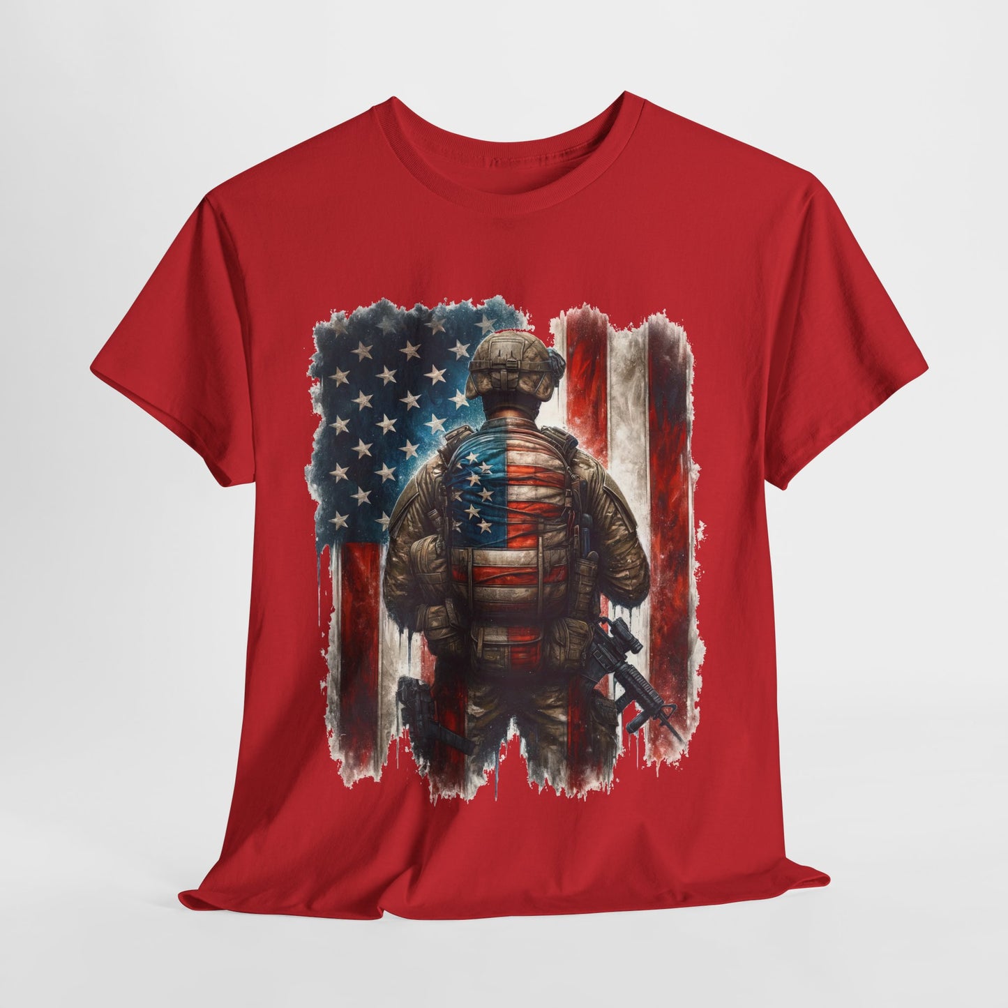 American Hero - Soldier with Flag T-Shirt