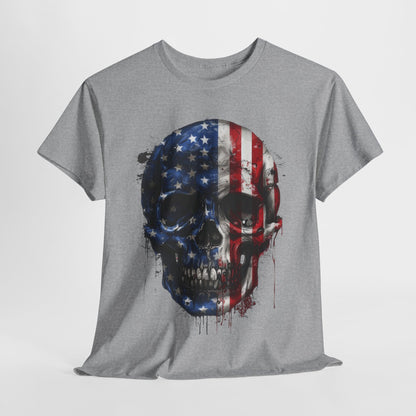 USA Flag Skull #2 T-Shirt