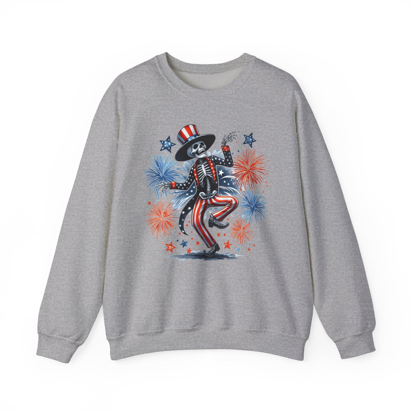 4th of July - Dancing USA Skeleton #1 Sweatshirt