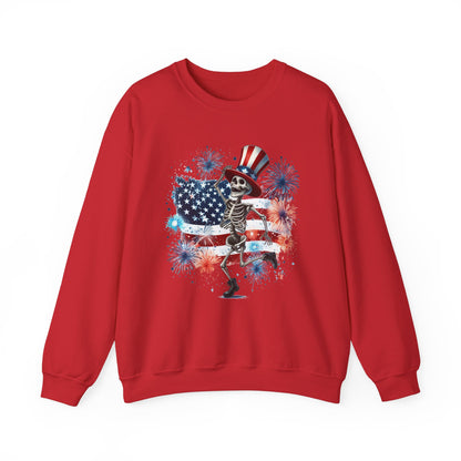 4th of July - Dancing USA Skeleton #2 Sweatshirt