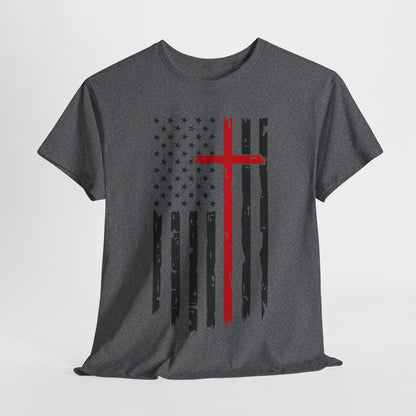 Thin Red Line Cross - Fire Fighters T-Shirt
