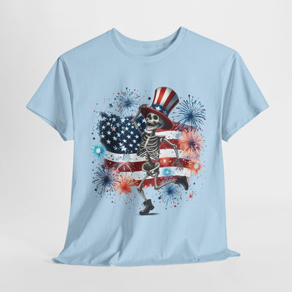 4th of July - Dancing USA Skeleton #2 T-Shirt