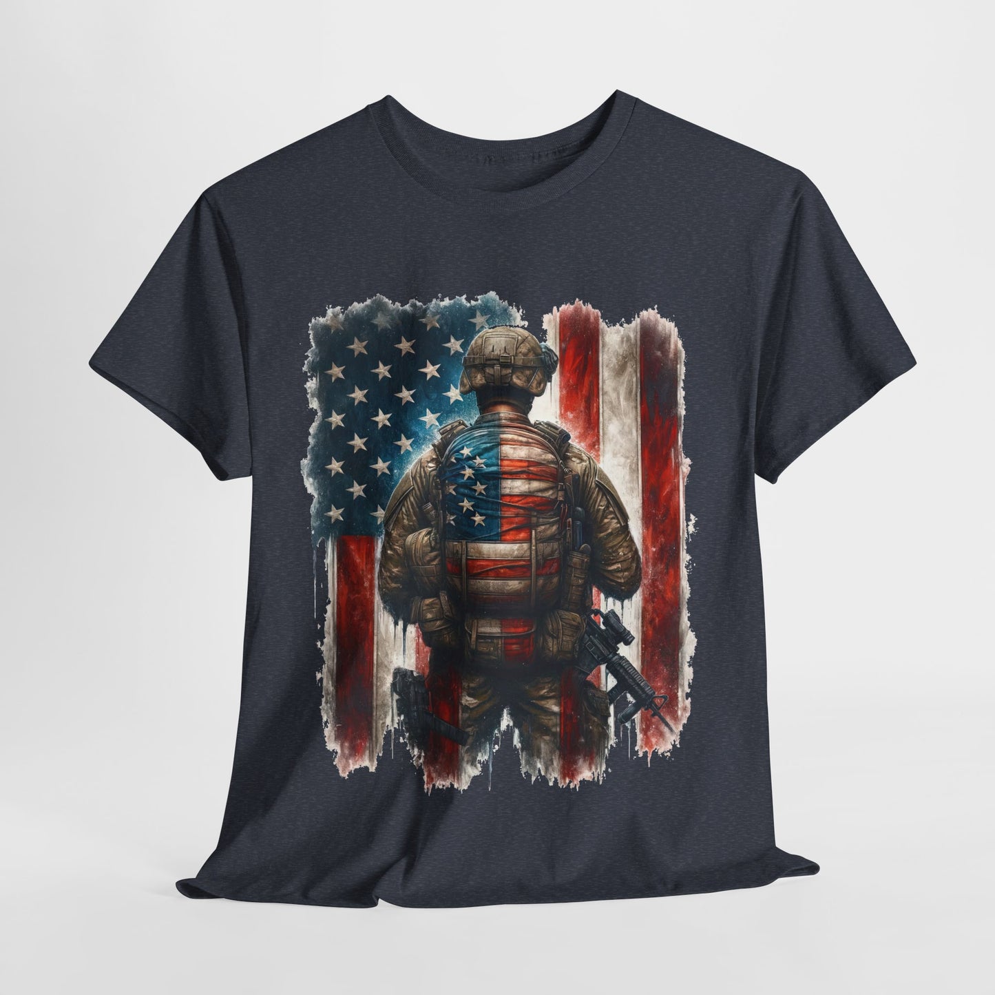 American Hero - Soldier with Flag T-Shirt
