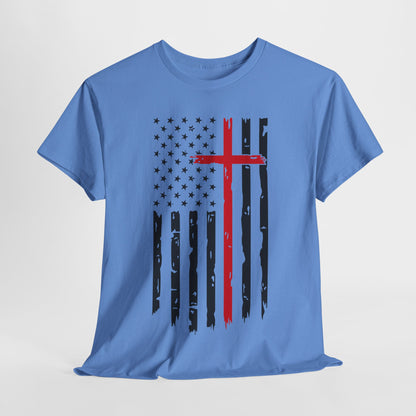 Thin Red Line Cross - Fire Fighters T-Shirt