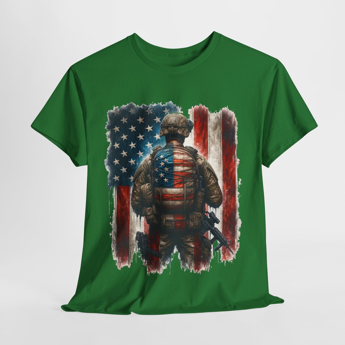 American Hero - Soldier with Flag T-Shirt