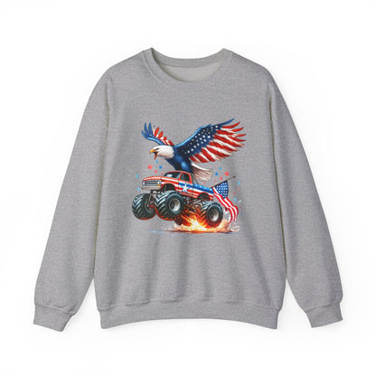 Eagle on a Monster Truck Sweatshirt