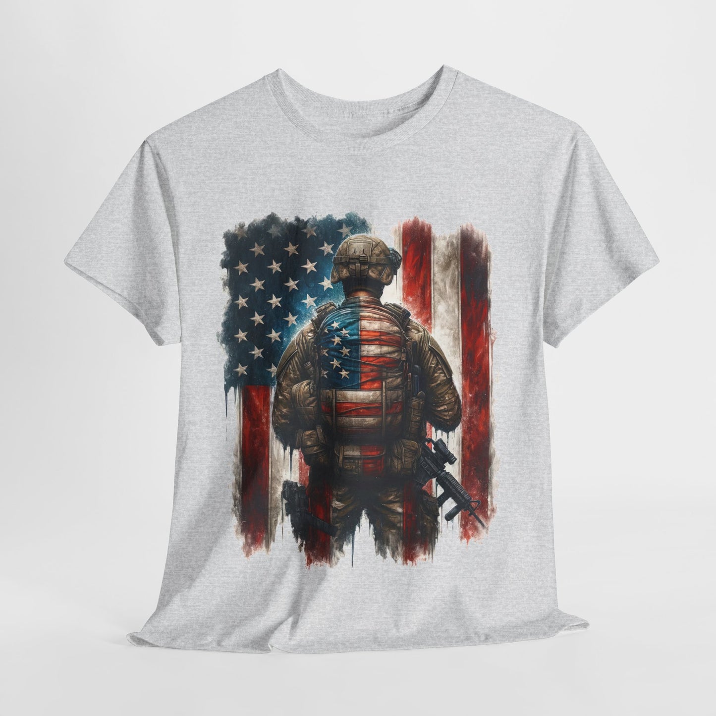 American Hero - Soldier with Flag T-Shirt