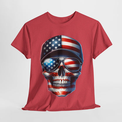 USA Flag Skull #3 T-Shirt