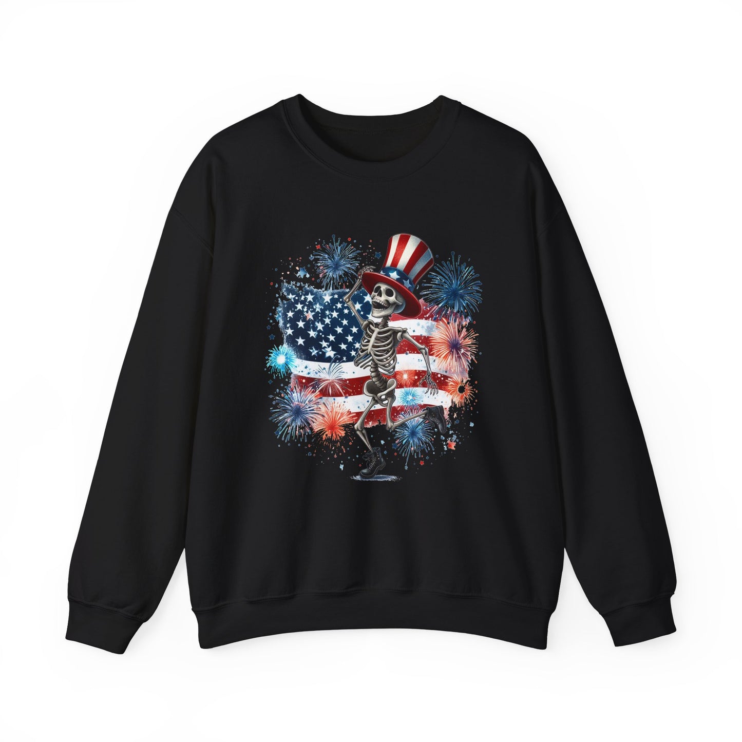4th of July - Dancing USA Skeleton #2 Sweatshirt