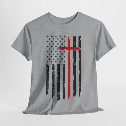 Thin Red Line Cross - Fire Fighters T-Shirt