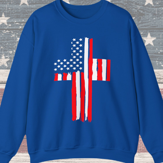 American Flag Cross #1 Sweatshirt